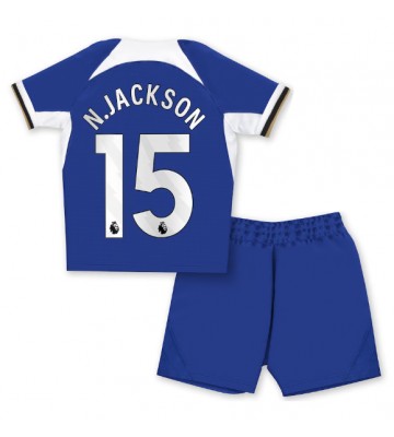 Chelsea Nicolas Jackson #15 Hemmakläder Barn 2023-24 Kortärmad (+ Korta byxor)
